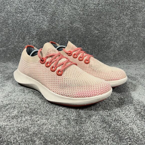 ALLBIRDS Tree Dasher TD Mens Sz 12.5 Coral Red Knit Athletic Running Shoes Used main image 9